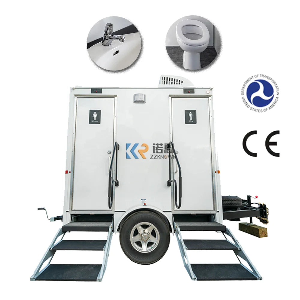 2023 New Silver Mobile Bathroom Portable Restroom Trailers Used Portable Toilets For Sale