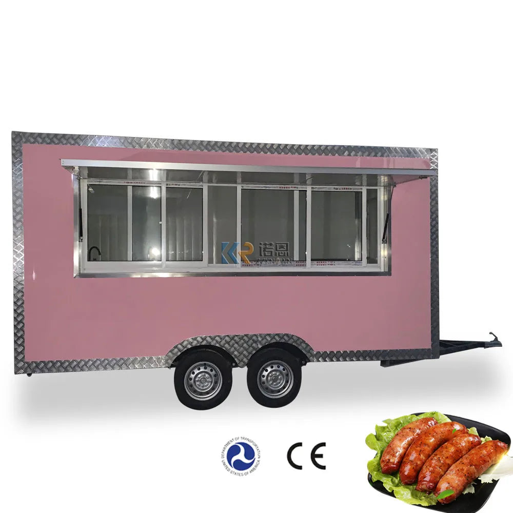 China OEM Catering Concession Food Trailers Fully Equipped Food Truck  Mobile Kitchen Coffee Snack Fast Food Cart for Sale