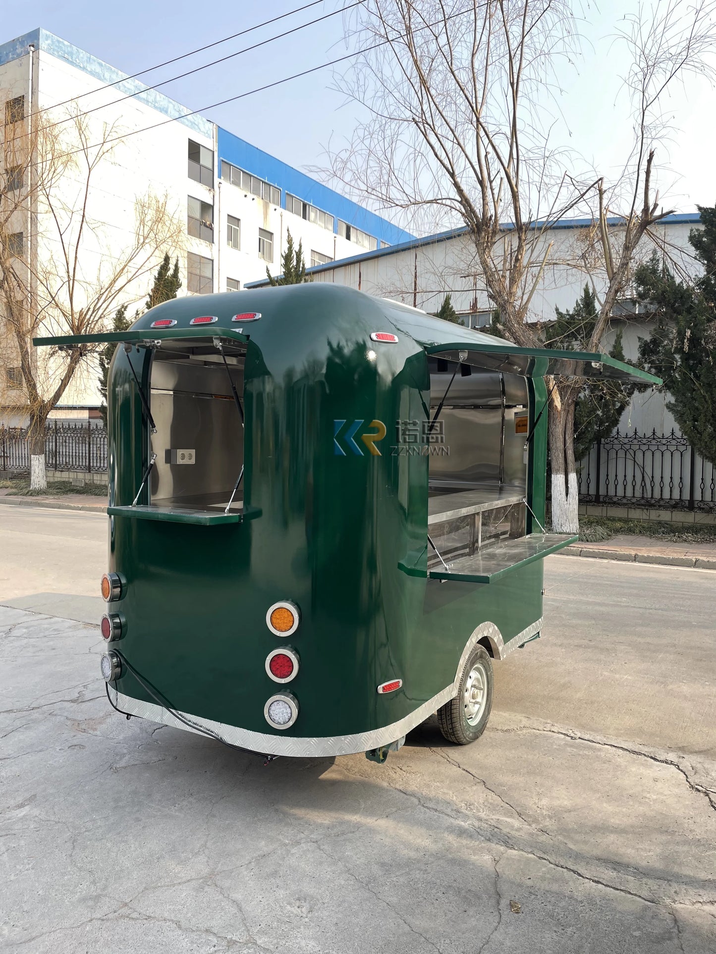 OEM Street Mobile Stainless Warmer Snack Sushi Food Cart Crepe Food Truck Concession Mobile Food Trailer For Sale