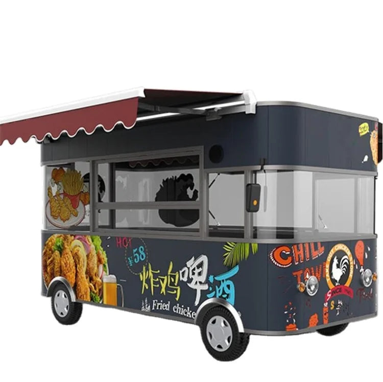 Fast Food Truck Catering Beverage Pizza Hot Dog Cart Ice Cream Mobile Food Cart Electric Food Truck With Full Kitchen