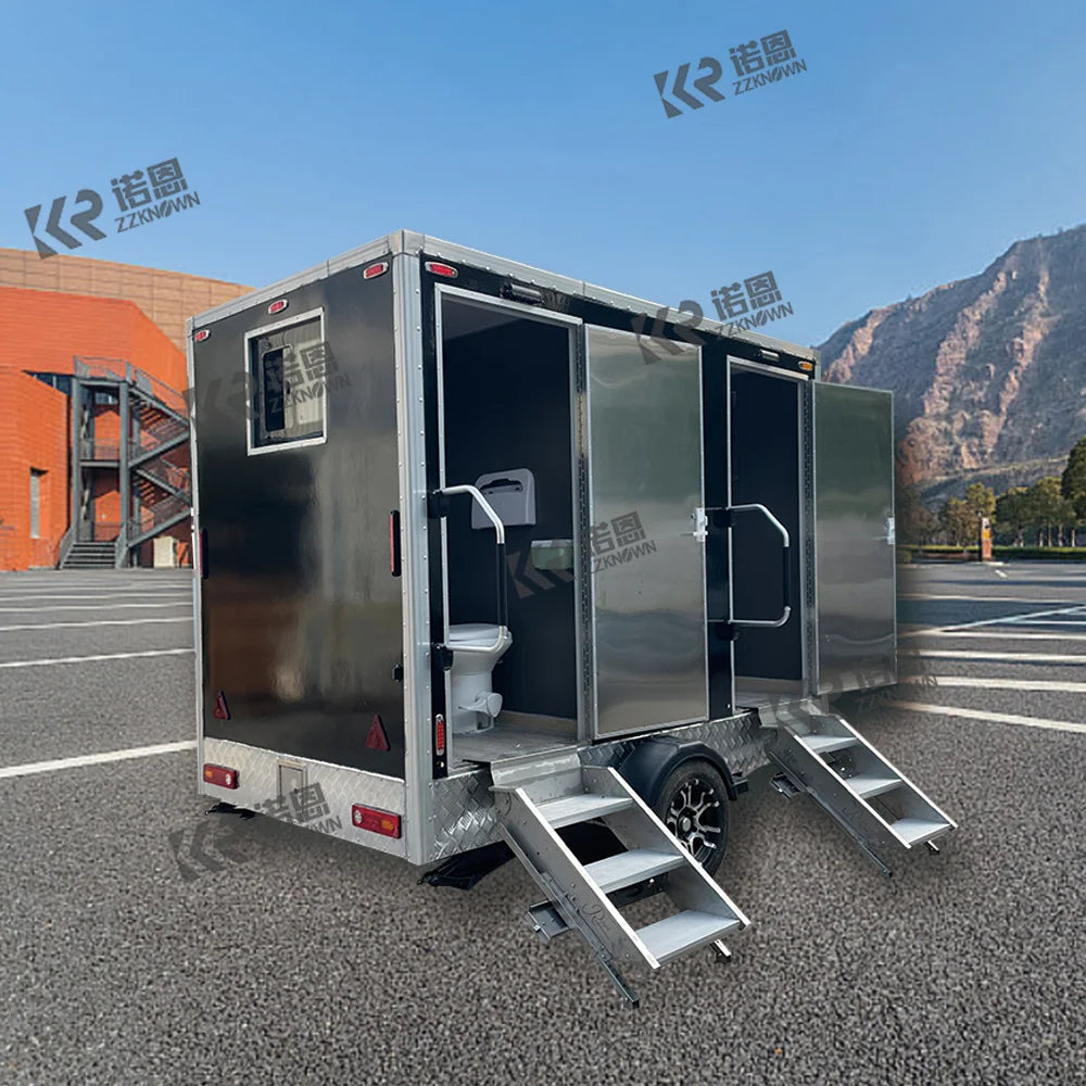 Port a Potty Outdoor Toilets Luxury Mobile Portable Toilet Trailer Portable Restroom Trailer for Sale