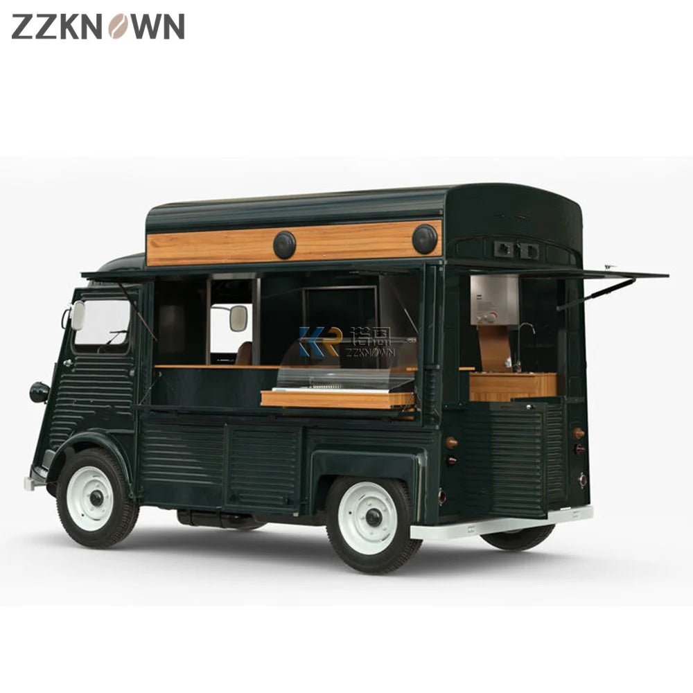 Custom Electric Fast Food Cart Hot Dog Mobile Truck Outdoor Ice Cream Coffee Street Dining Car Kiosk Kitchen