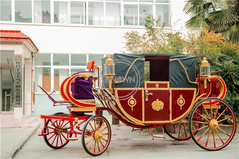 OEM Electric Horse Drawn Carriage Customized Sightseeing Cart Classical Cabriolet Horse Wagon for Sale