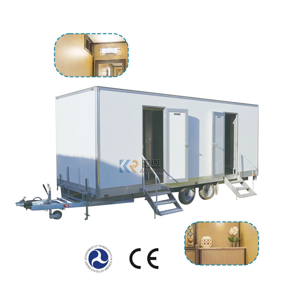 Prefab House Portable Bathroom Shower Rooms Outdoor Camping Mobile Toilet Trailer Luxury Restroom Trailer