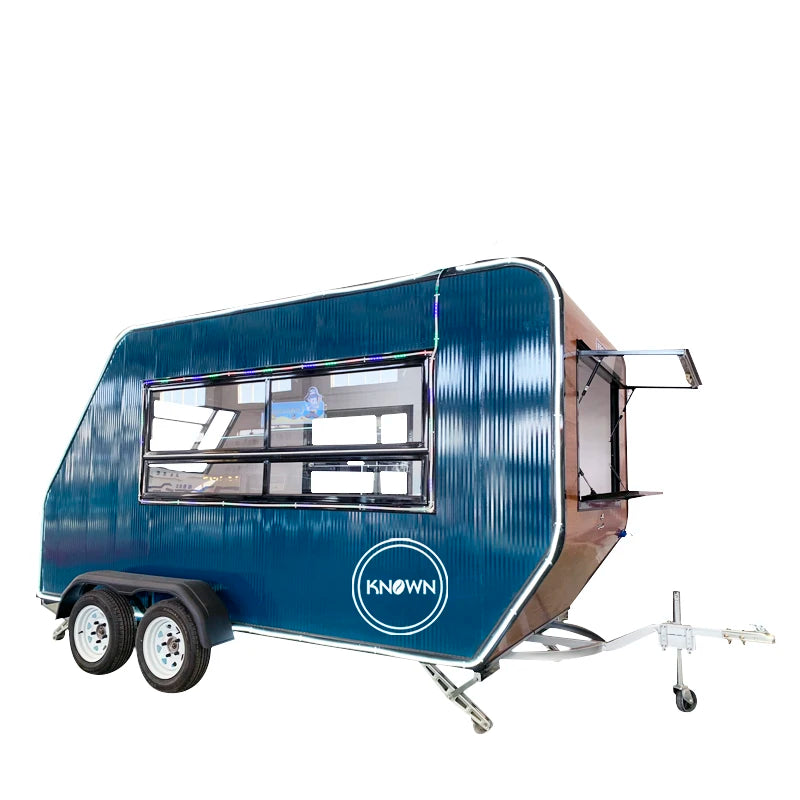 2023 Mobile Food Carts Trailer for Sale Catering Food Van Kiosk  Customized Hot Dog Breakfast Vending Truck