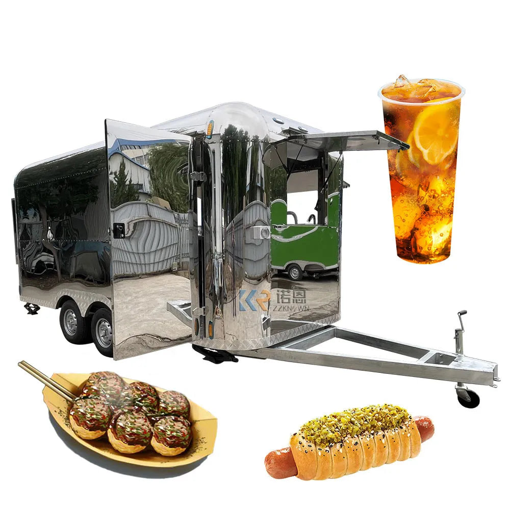 Catering Concession Food Trailers Fully Equipped Food Truck Fast Food Cart Coffee Ice Mobile Kitchen