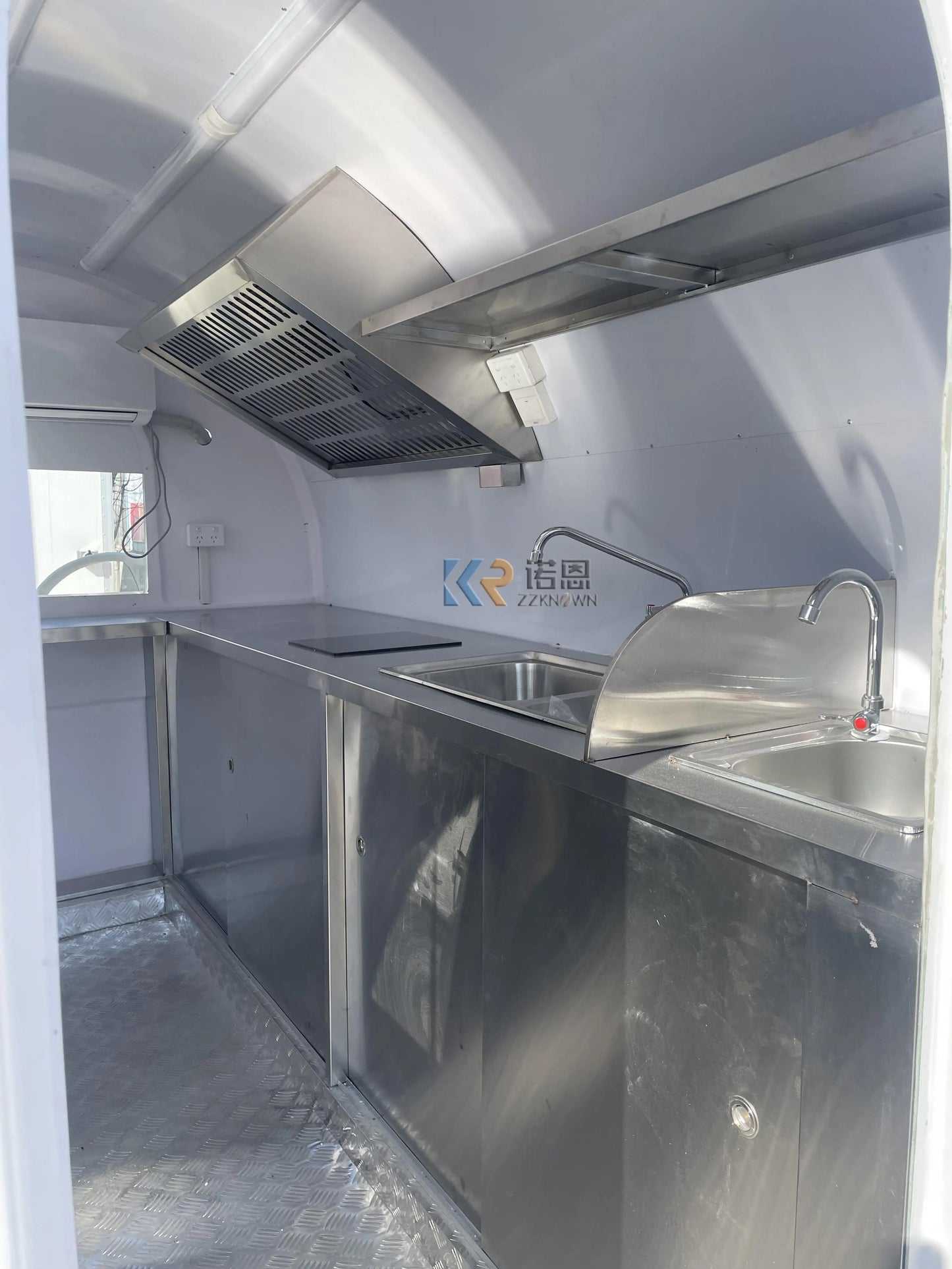 Multi-Function Ice Coffee Food Trailer Europe Standard Mobile Stainless Steel Food Trucks Ice Ce Approved