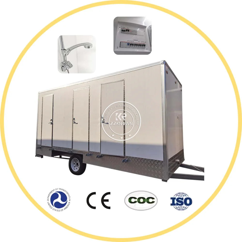 Prefab House Portable Bathroom Shower Rooms Outdoor Camping Mobile Toilet Trailer Luxury Restroom Trailer for Sale