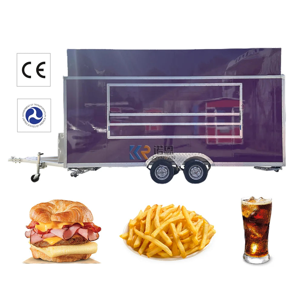 2023 Nouveau Food Truck à vendre Europe Cart Crêpes Fruits Cheval Box Trailer Remorque alimentaire personnalisée