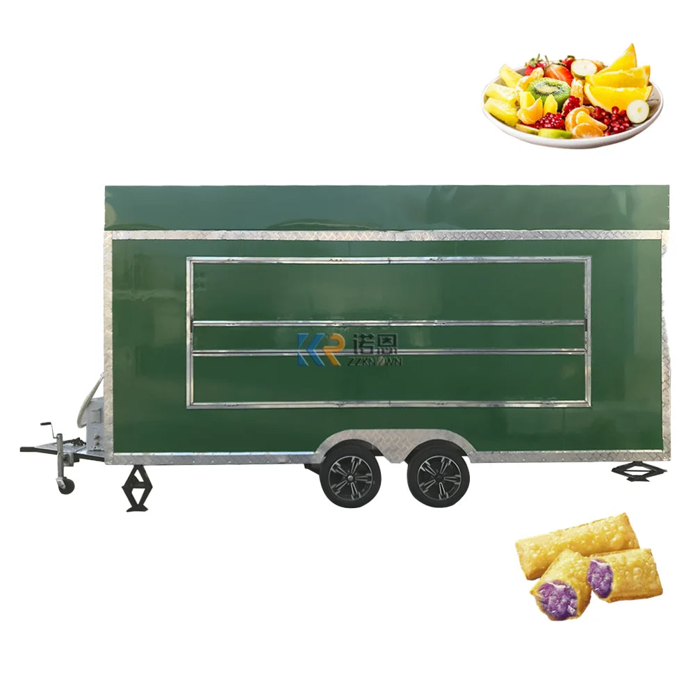 DOT CE Street Fast Food remorque Fruits Mobile Cake Food Cart Food Truck avec équipement de cuisine complet