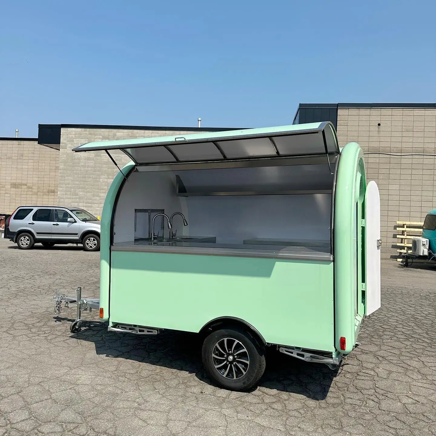 Street Mini Mobile Fast Food Carts Fully Equipped Small Round Mobile Food Van Trailers Craigslist For Sale