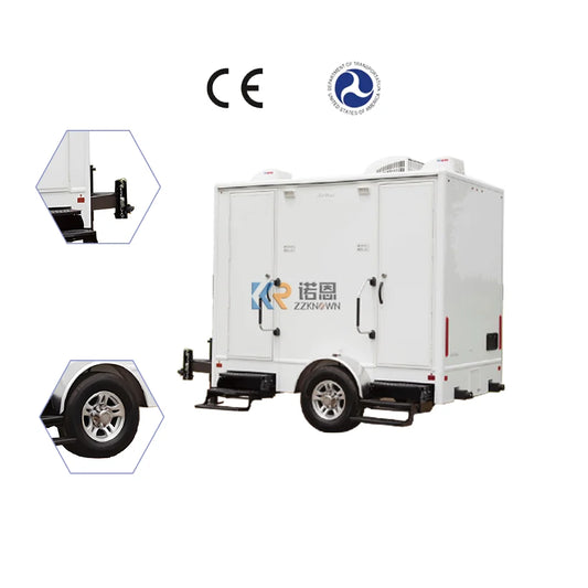 Comfortable Chemical Portable Toilet With Trailer For Outdoor Using