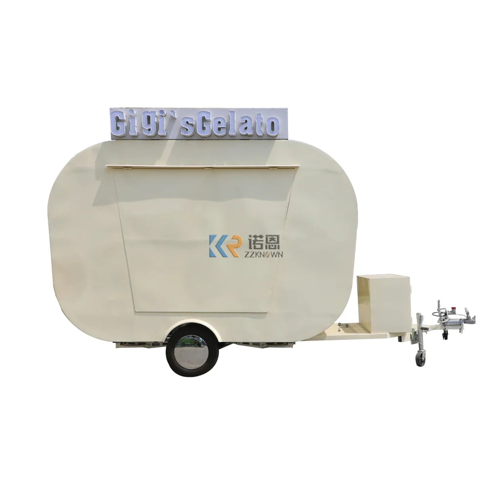 2023 Mobile Coffee Vending Food Trailer Outdoor Street Bbq Bar Fast Food Truck DOT Concession Hot Dog Pizza Snack Food  Cart