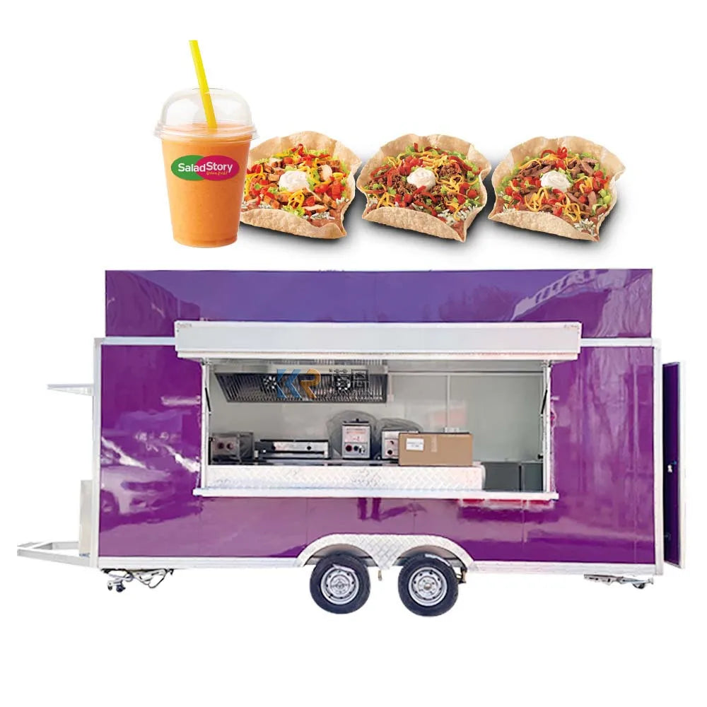 2023 Food Trucks With Custom Graphics Truck Equipment Kitchen Delivery Carts Hotdog Cart