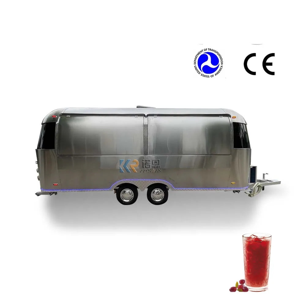 Stainless Steel Fast Food Trailer Mobile Food Truck For Sale American Standard Food Trailer With DOT