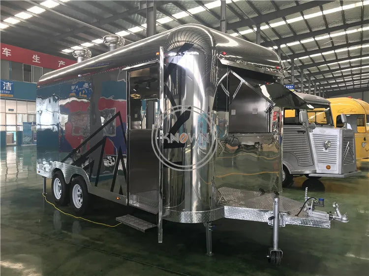 OEM Stainless steel mobile food trailer food truck for sale europe fast food cart