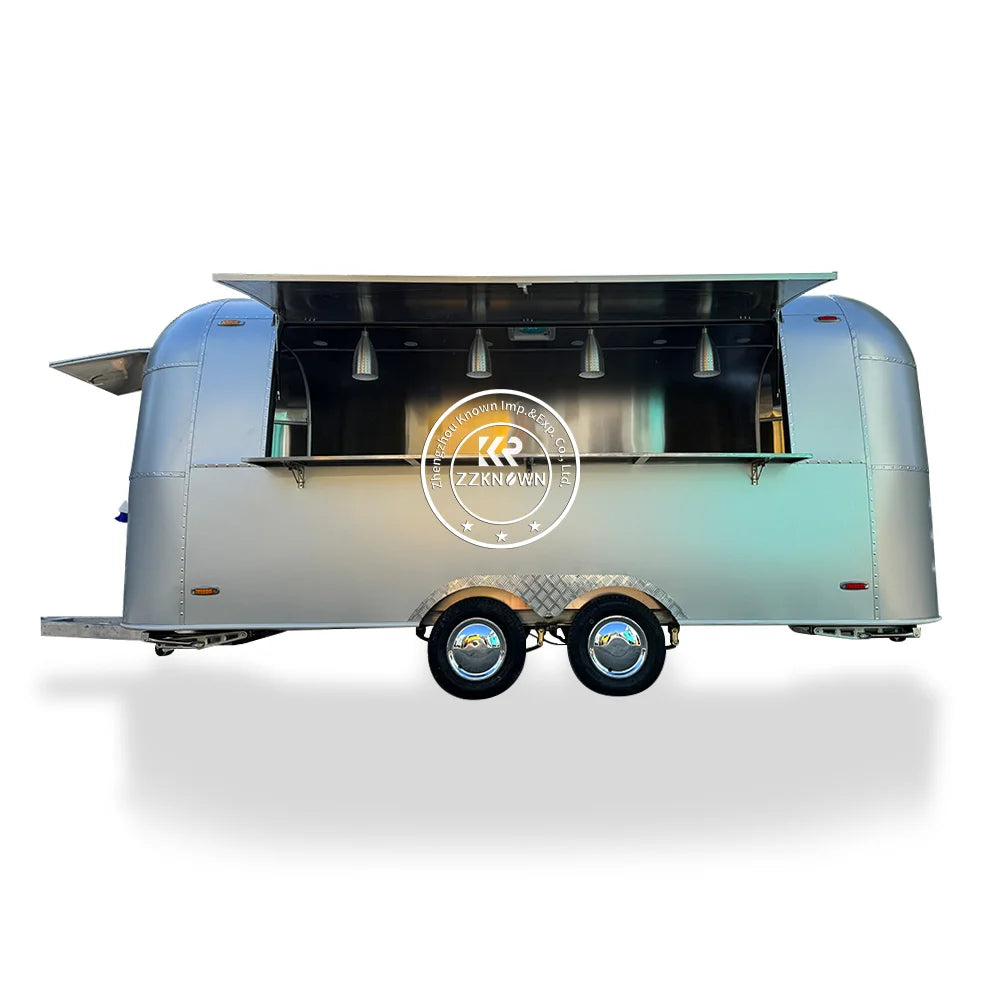 2023 Catering Trailers Or Mobile Food Trucks Stainless Steel Food Truck Airstream Fully Equipped Food Trailer