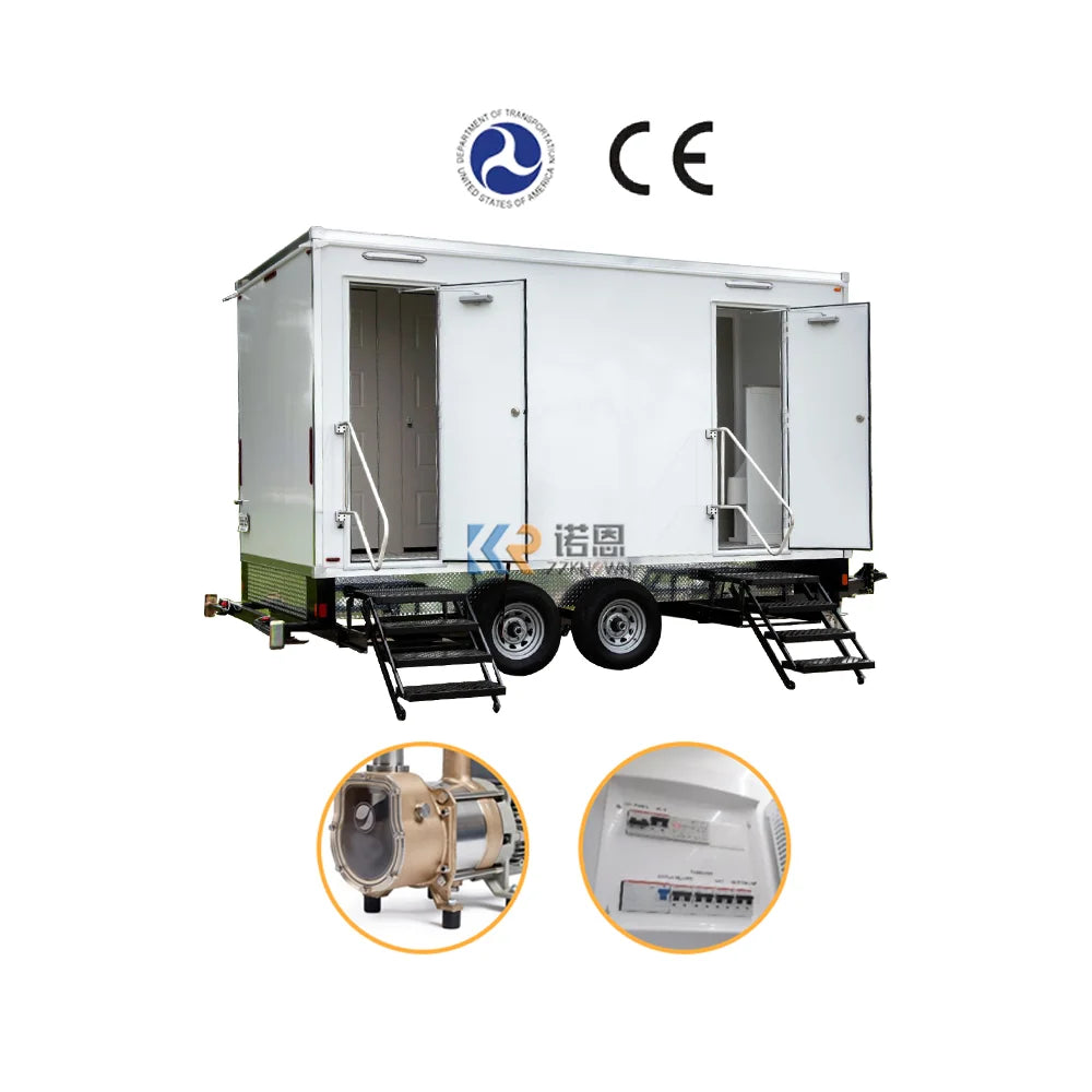 2023 Luxury Most Popular Toilets Plastic Outdoor Cheap Portable Mobile Toilet Restrooms Trailer