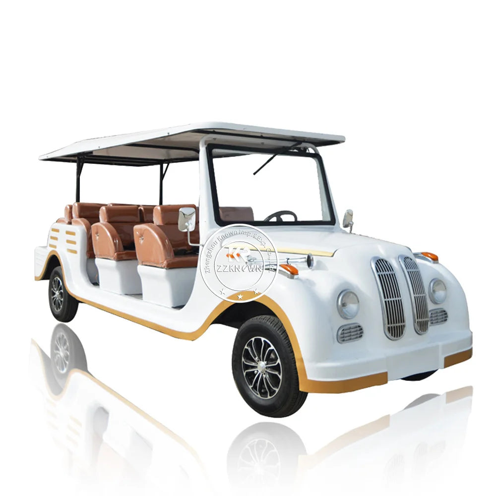 2024 Nouveau moule Cool Golf Cart Blanc Golf Buggy Voiture 4x4 Électrique Golf Trolley Club Car Transport Vintage