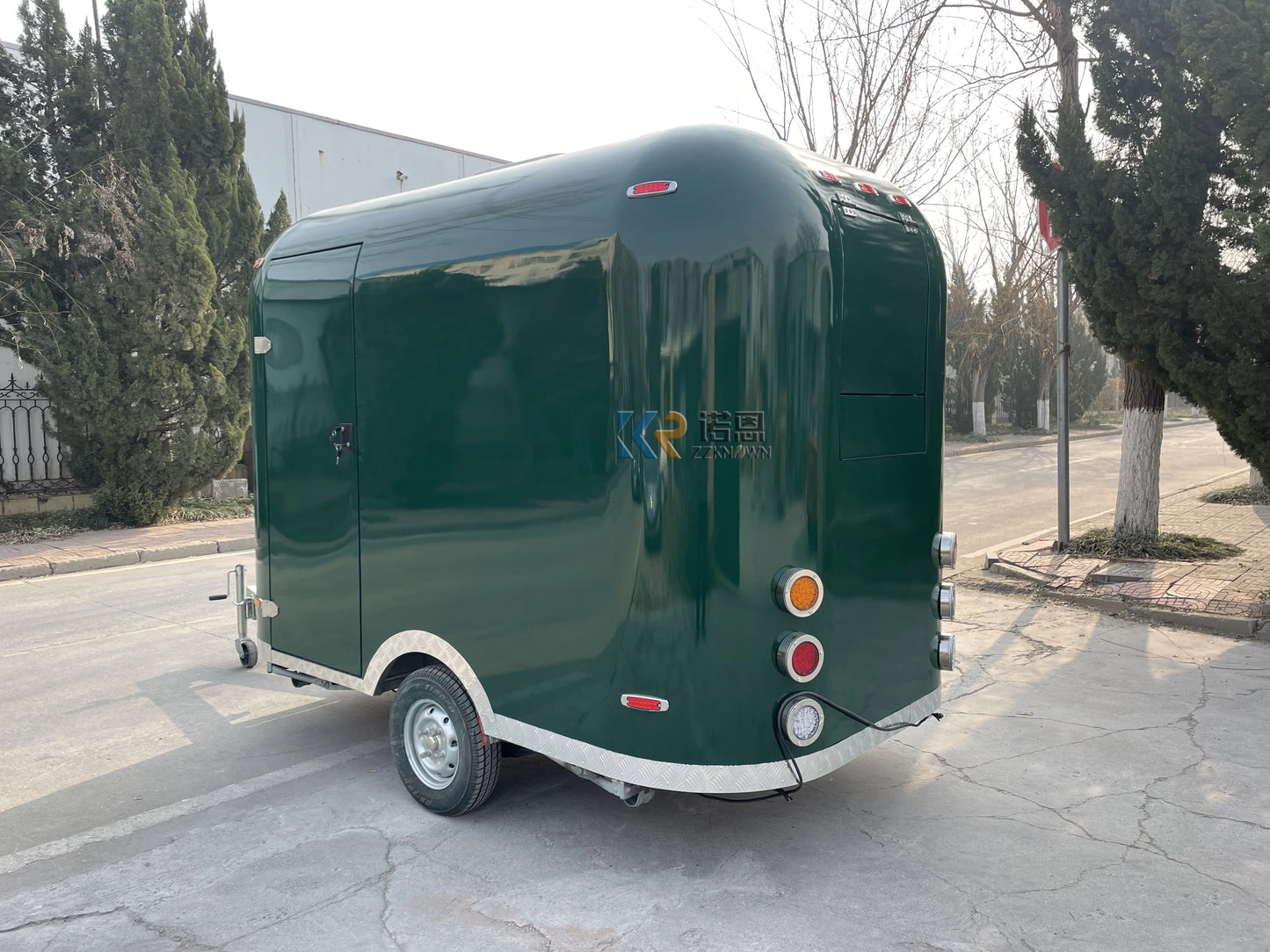 DOT 3M Hot Sale Vegetables Stainless Steel Food Trailer Green Coffee Outdoor Mobile Food Carts