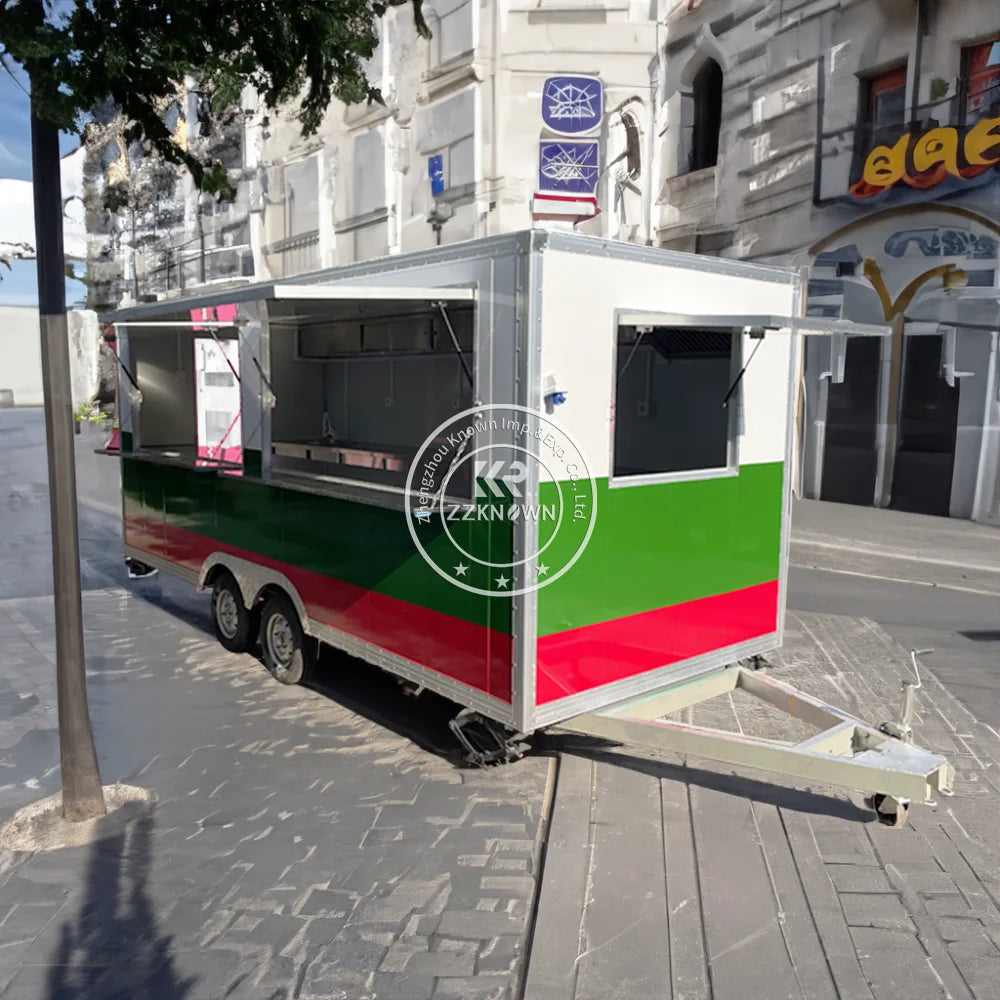 2024 CE Certified Ice Cream Trailer Mobile Food Truck Mobile Bar Trailer Fully Equipped Food Trailer