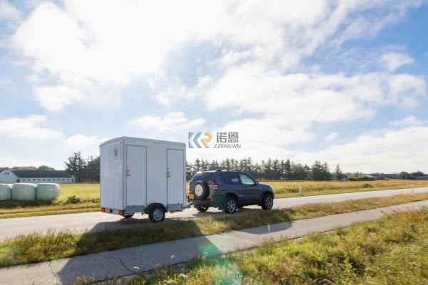 New Type Outdoor Camping Toilet Trailer Portable Restroom Rrailer Good price Mobile Toilet Movable Panel Container