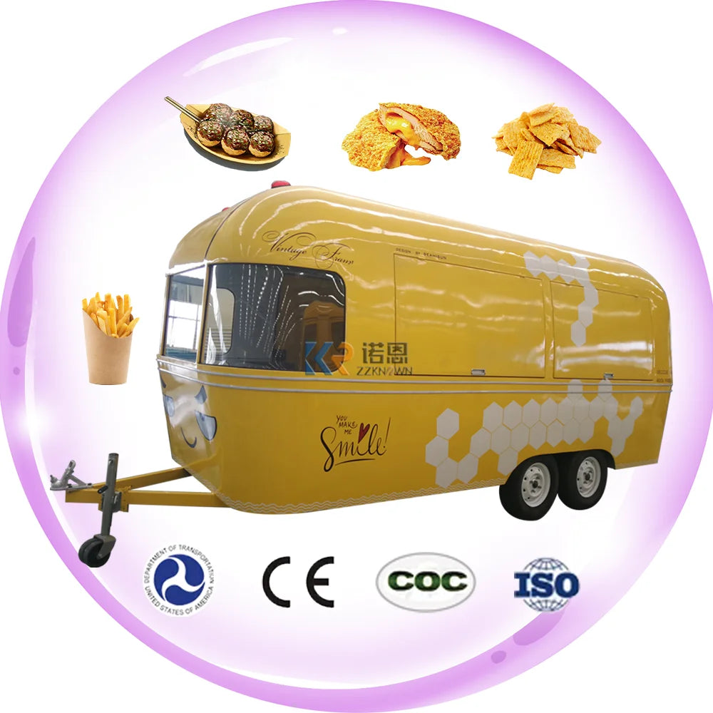 2023 Good Reputation At Home And Abroad Big Pizza Waffle Mobile Food Trailer Food Truck kiost