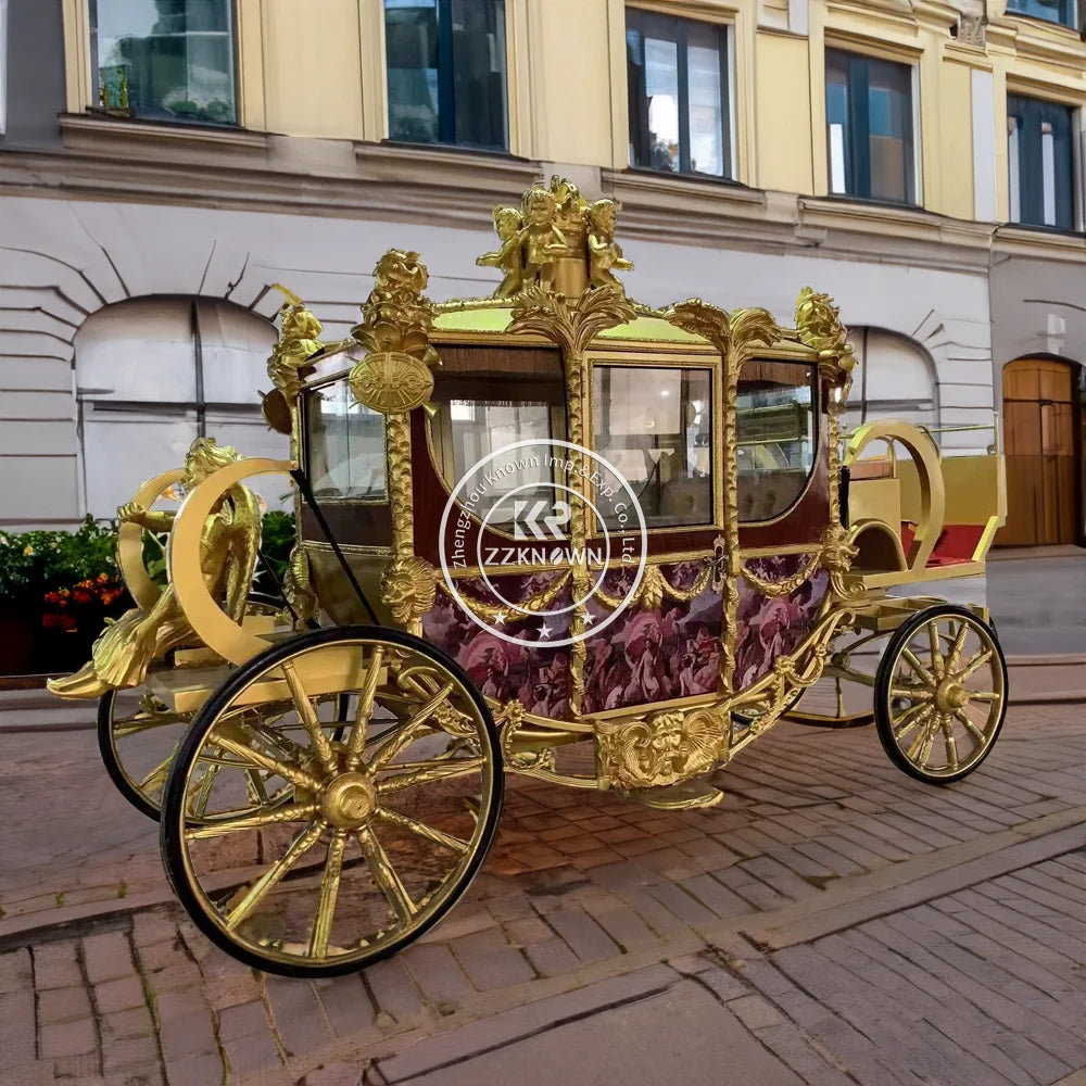 OEM Tourist Sightseeing Horse Carriage Victorian Royal Horse Carriages Luxury Four Wheels Royal Horse Carriage Manufacturer