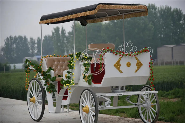 2022 Royal Horse Carriage Luxury Wedding Horse Cart Park Passenger Carriage for Sale