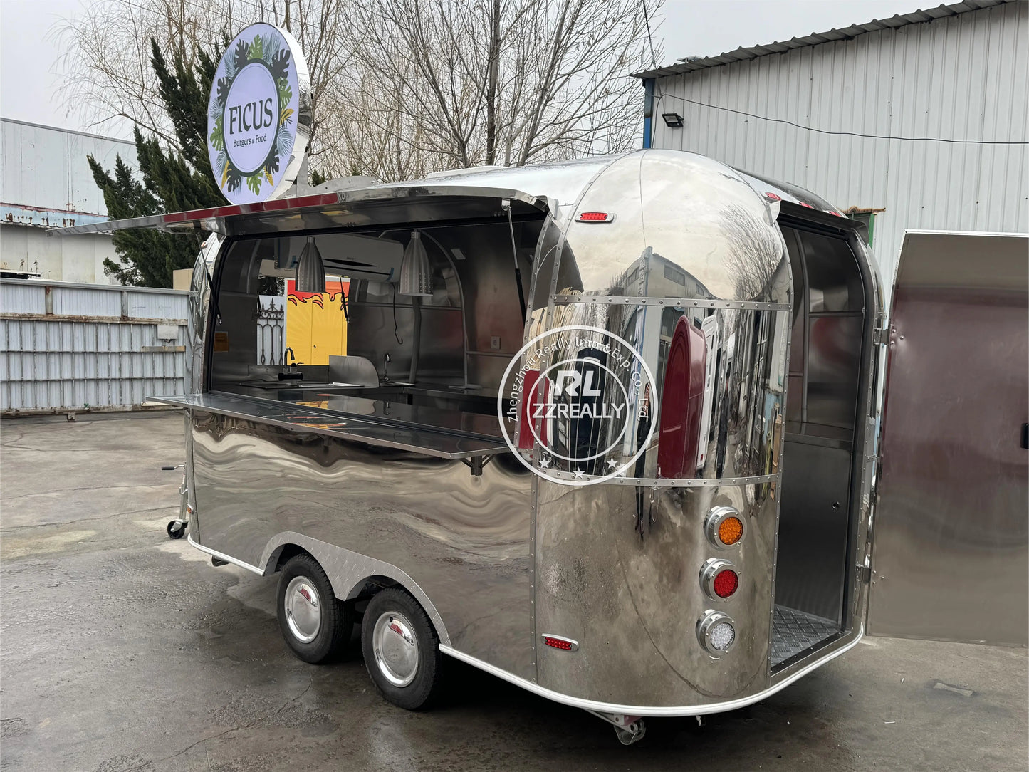 Custom Fast Food Car Trailer Mobile Airstream Food Truck Pizza Truck Bbq Churros Fast Food Cart For Sale With Full Kitchen