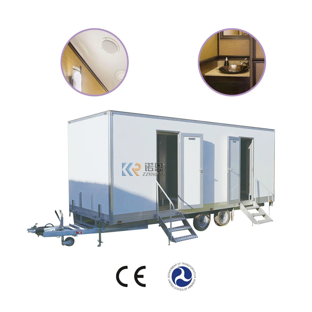 Prefab House Portable Bathroom Shower Rooms Outdoor Camping Mobile Toilet Trailer Luxury Restroom Trailer