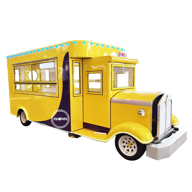 OEM China Custom Mobile Street Fast Vending Carts Fast Food Truck Used Car Van Food Trailers with Freezer for Sale Europe