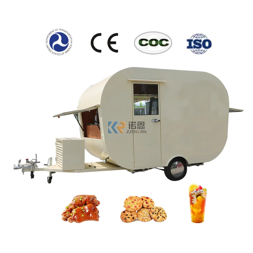 Remolque de comida con certificado DOT CE Remolque de comida Camión de comida con barbacoa callejera con equipamiento de cocina completo