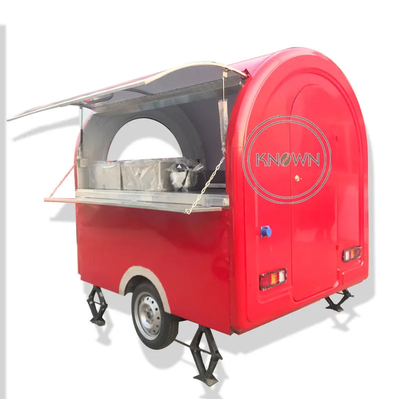 Customize Food Trailer Cart Vans Concession Mobile Street Food Carts Truck Fully Kitchen Equipment Chicken Griddle