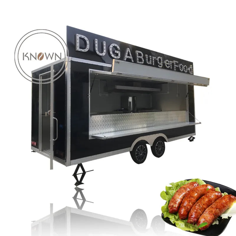 2023 New Food Trucks Used For Sale Gasoline Truck Horse Box Trailer Fully Equipped Ice Cream Coffee Fast Food Truck