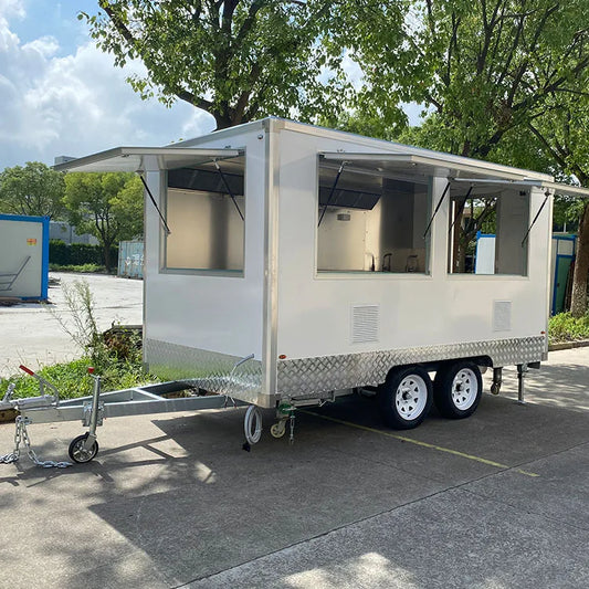 2024 Mobile Food Truck Food Trailer Food Cart Snack Machines Business Can Be Customized On The Street Mobile Trailer Cart