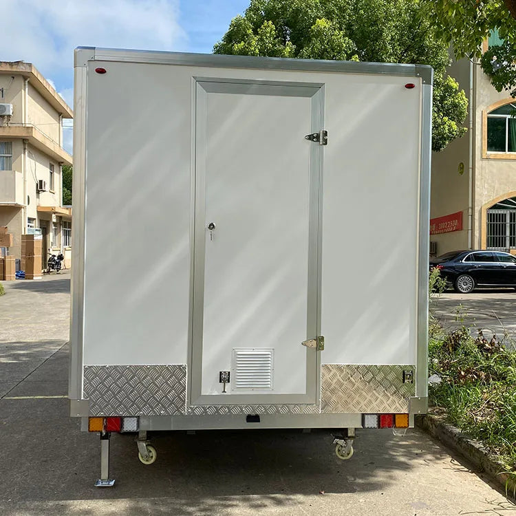 Stainless Steel Large Food Van Mobile Food Truck Trailer CE Approved Tradesman Trailer