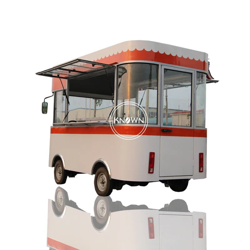 OEM The Best Selling Street Electric Food Cart Snack Ice Cream Trucks Hot Dog Vans with Kitchen Equipment and Awning