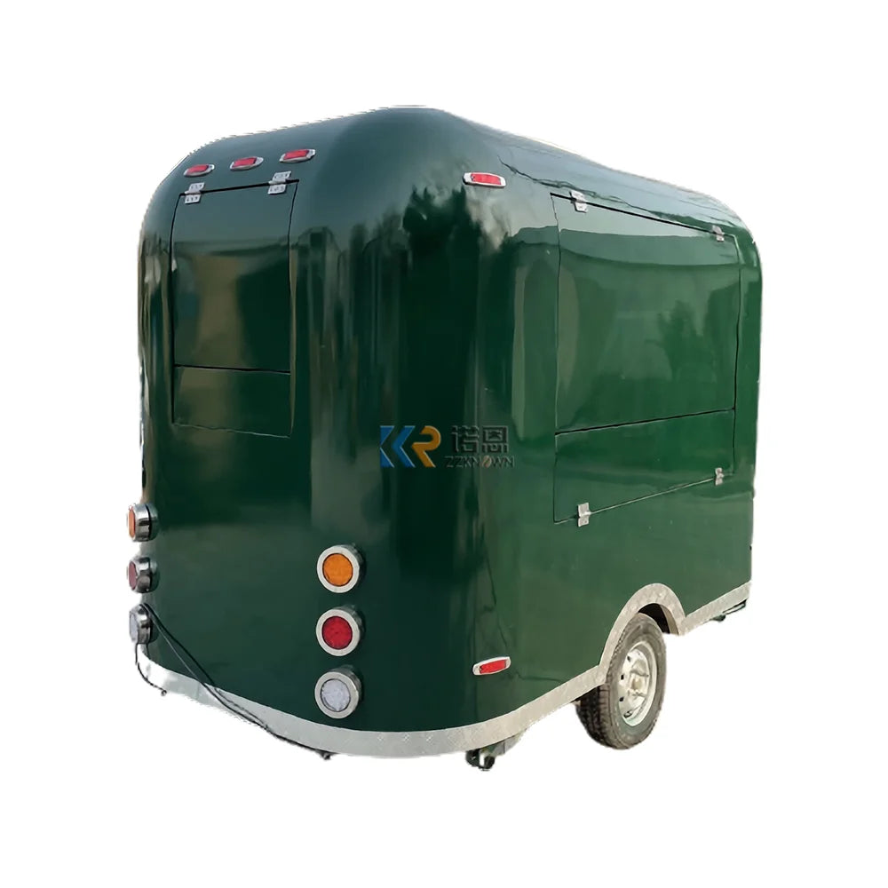 Remolque de comida móvil para café, helados y café, totalmente equipado, Airstream, carrito de comida de acero inoxidable con certificación DOT CE