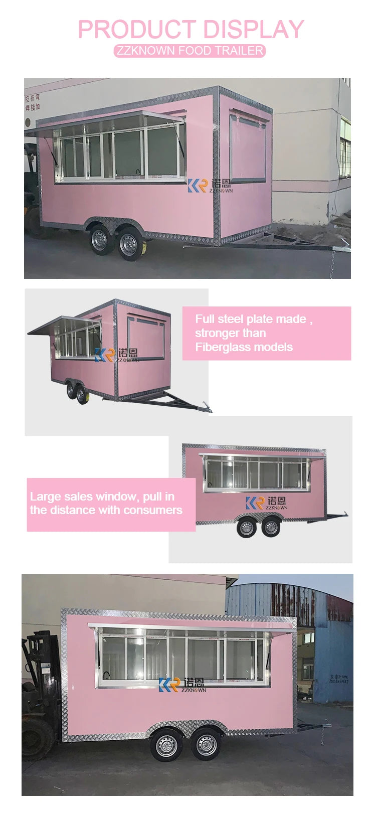 China OEM Catering Concession Food Trailers Fully Equipped Food Truck  Mobile Kitchen Coffee Snack Fast Food Cart for Sale