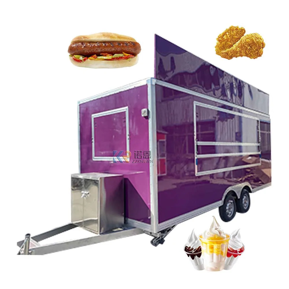 2023 Nouveau Food Truck à vendre Europe Cart Crêpes Fruits Cheval Box Trailer Remorque alimentaire personnalisée