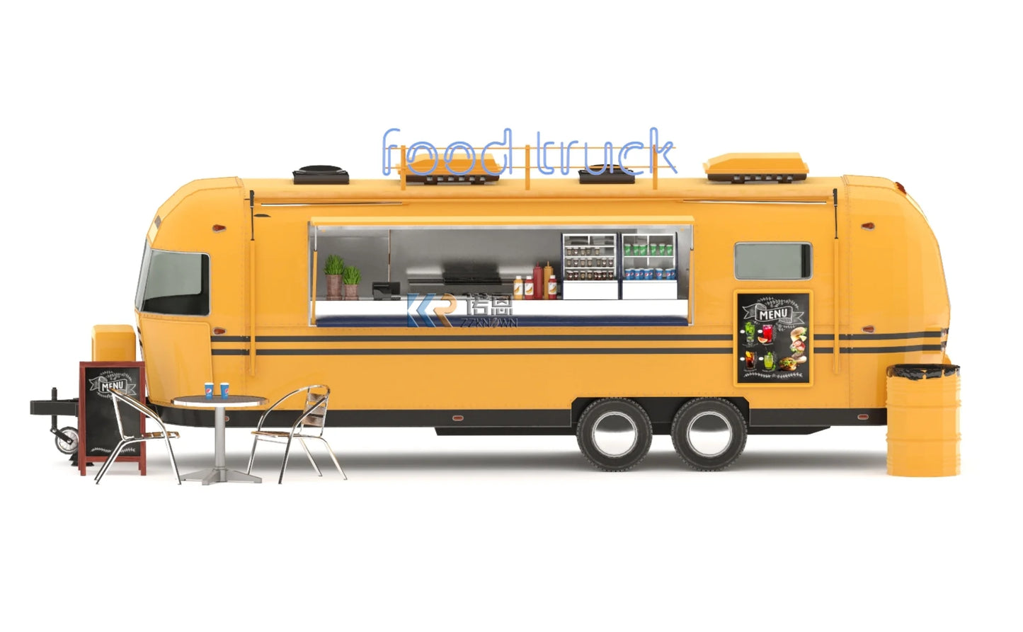 Venta de remolques de comida para cafetería móvil, carritos de venta al por mayor, fábrica de remolques de viaje Airstream de aluminio