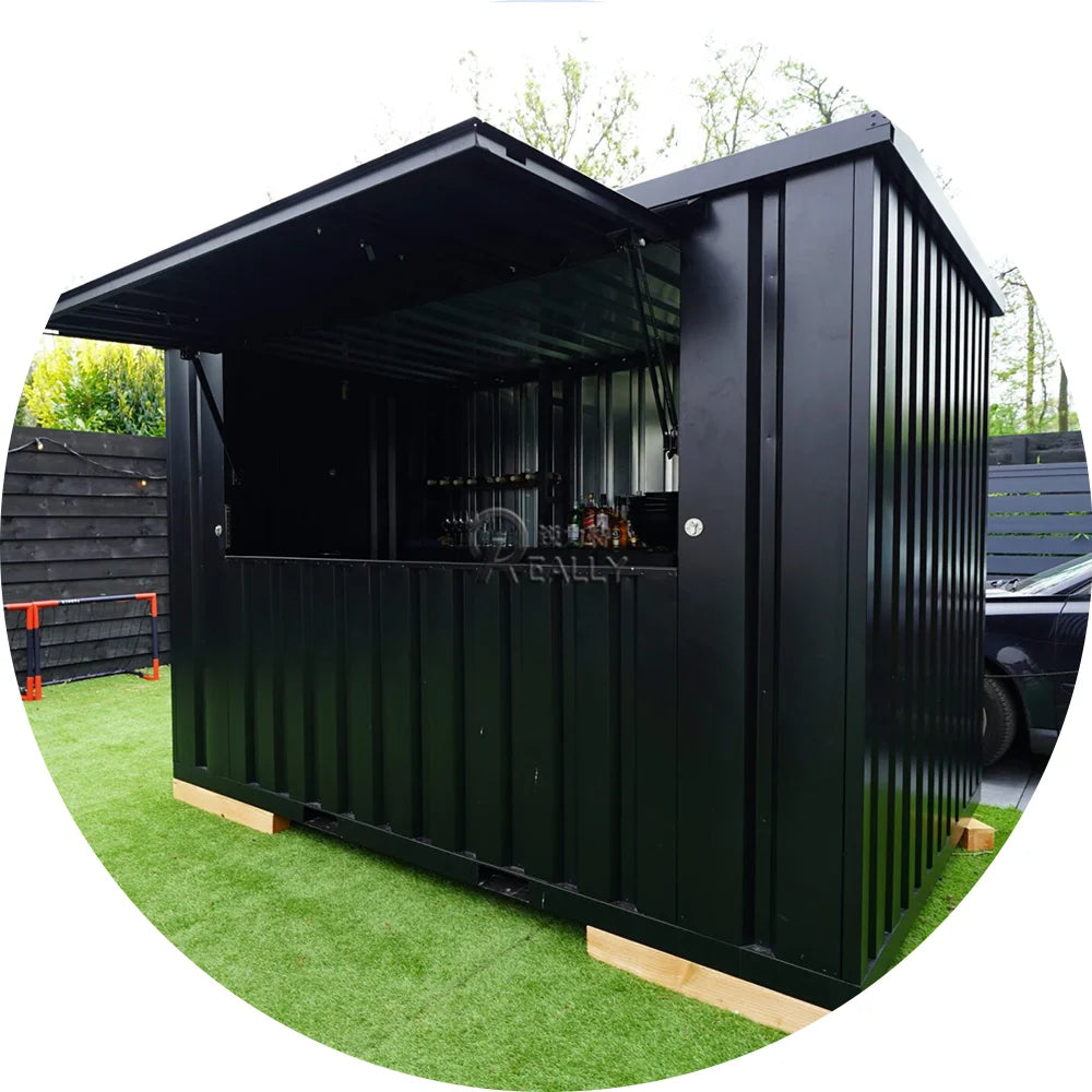 China Prefab Duplex Shipping Mobile Restaurant Container Bar Modular Portable Flat Pack House Modern House Roof Inside Design