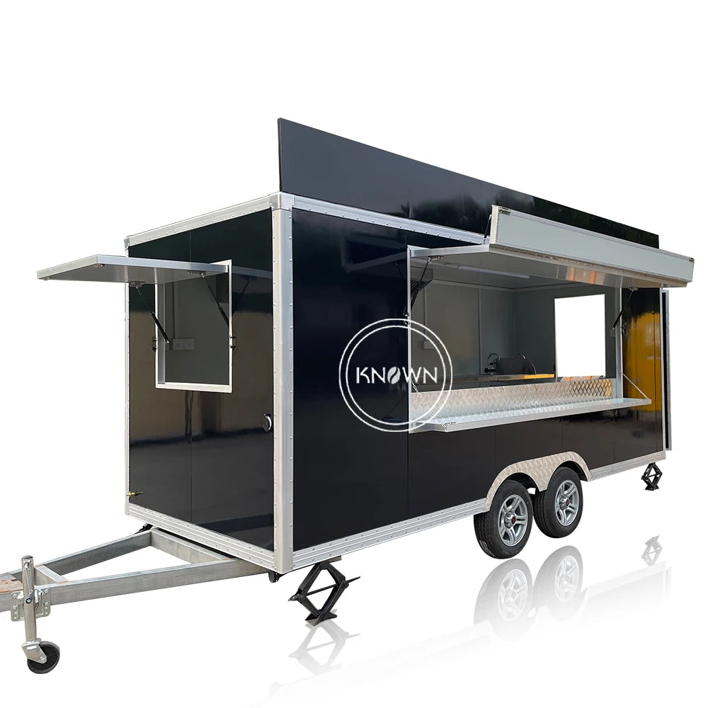 Remolque de comida móvil, camiones de comida con equipamiento completo a la venta, carrito de café para tacos, restaurante, camión de comida para barbacoa