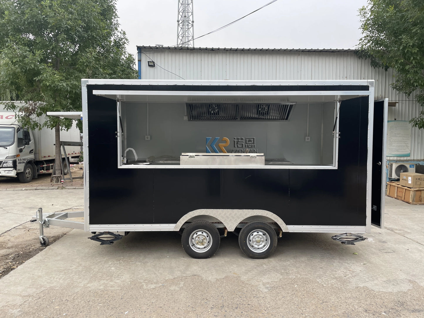 Fast Food Trailer Hot Fog Food Cart Van Mobile Catering Truck Display Pizza For Sale Thailand USA