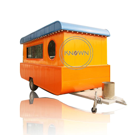 Promotion Boat Type Food Trailer Mobile Street Kitchen Food Cart Truck with CE Certification Fast Snack Breakfast Catering Kiosk