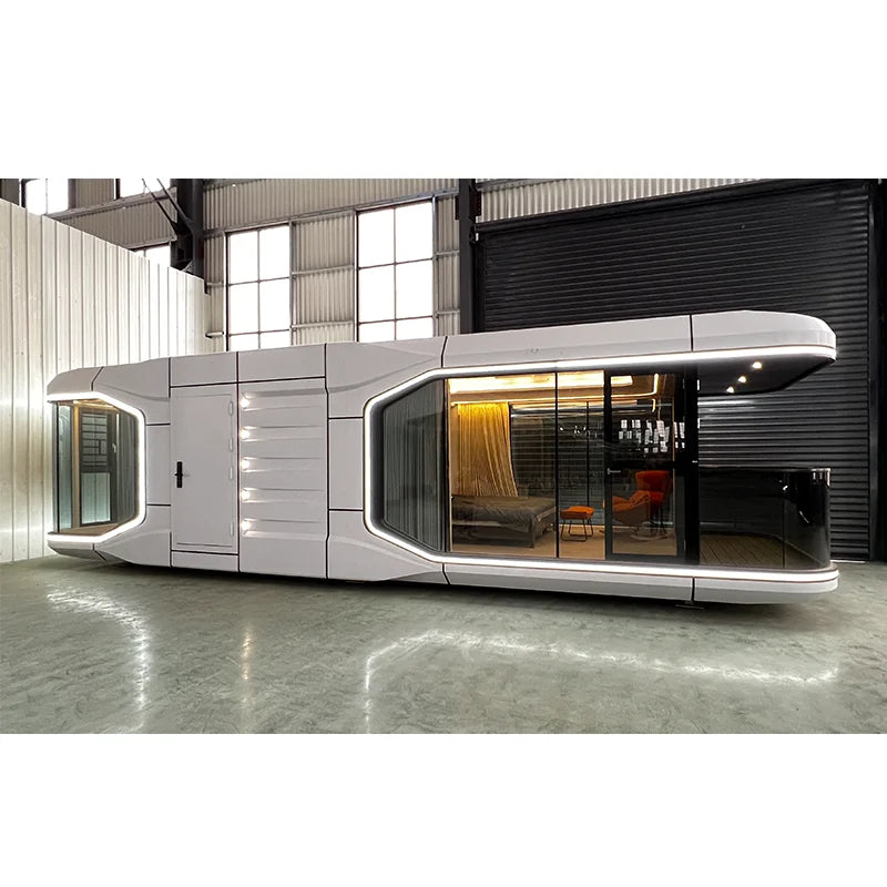 Economic Movable Prefab 2 bedroom Prefabricated Capsule Hotel 20 40ft Cabin Container House