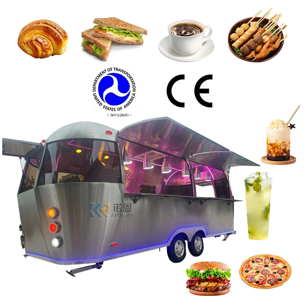 OEM Intelligent Small Investment Catering Food Trailers Restaurant mobile Fast Food Cart Hotdog Pizza Food Truck for Sale