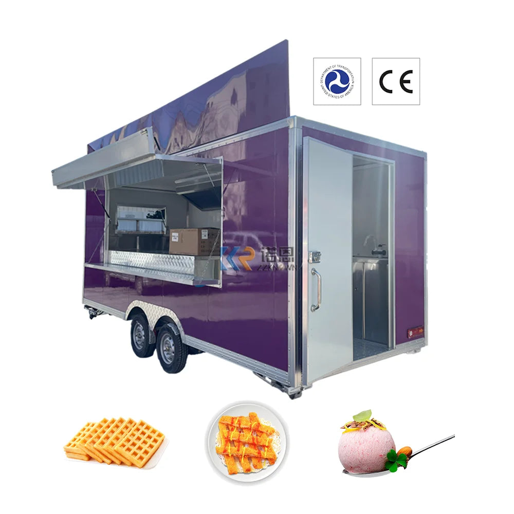 2023 Custom Food Trailer Pizza Truck Refrigerated For Sale Fully Equipped Ice Cream Coffee Fast Food Truck For Sale