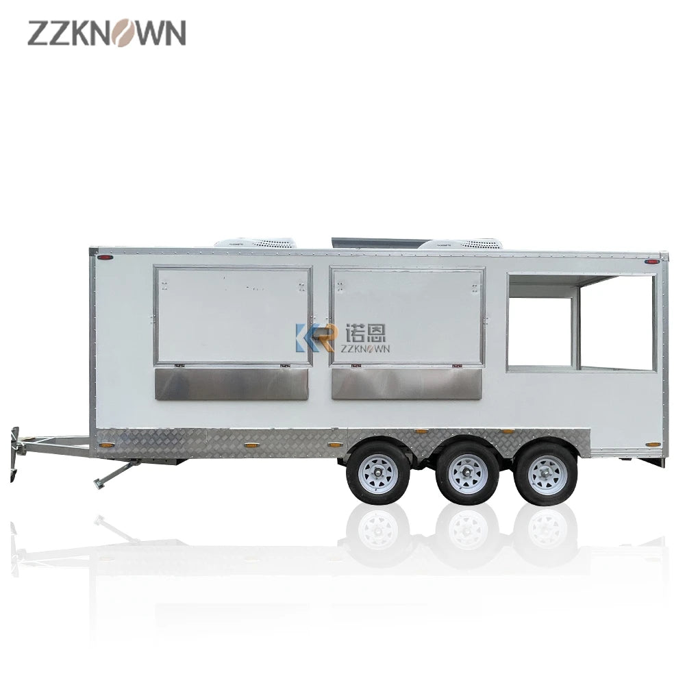 Fast Food Carts Pizza Truck BBQ Kitchen Mobile Fast Food Restaurant Taco Cart Hot Dog Beer Bar Concession Food Trailer